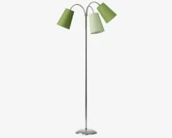 Outlet Daells Bolighus Gulvlampe Salsa H.140 cm Grøn, Krom
