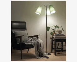 Outlet Daells Bolighus Gulvlampe Salsa H.140 cm Grøn, Krom