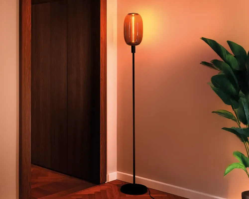 Sale Daells Bolighus Gulvlampe Stick grå H.146 cm