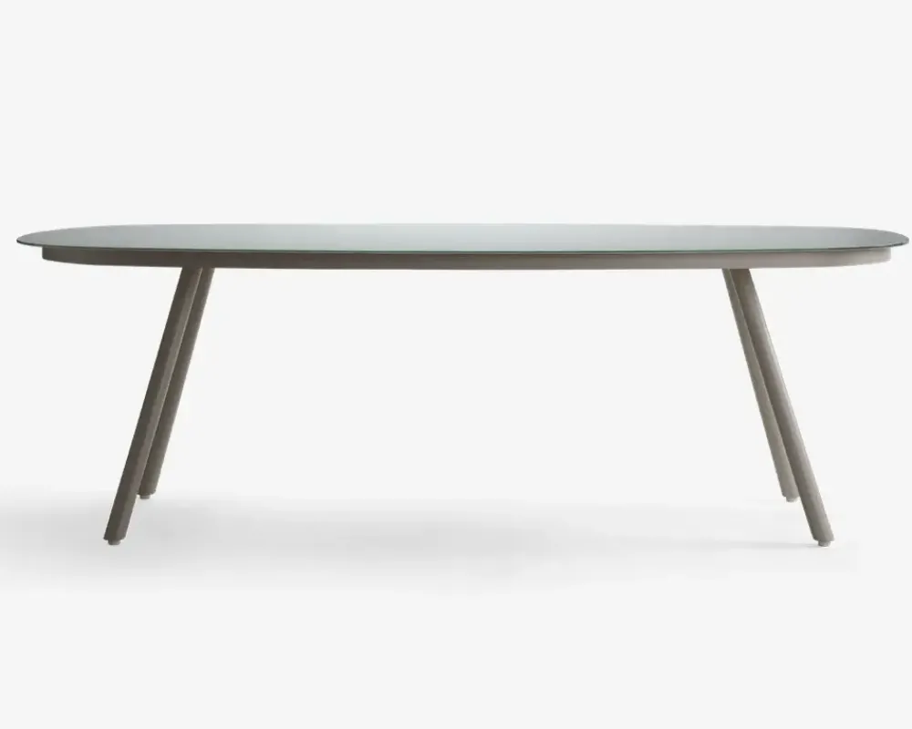 Daells Bolighus Havebord med mælkehvid glasplade