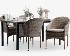 Outlet Daells Bolighus Havebord sort nonwood 90x150 cm