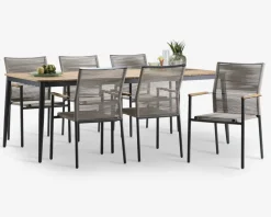 Outlet Daells Bolighus Havebord teak/aluminium 100x210 cm