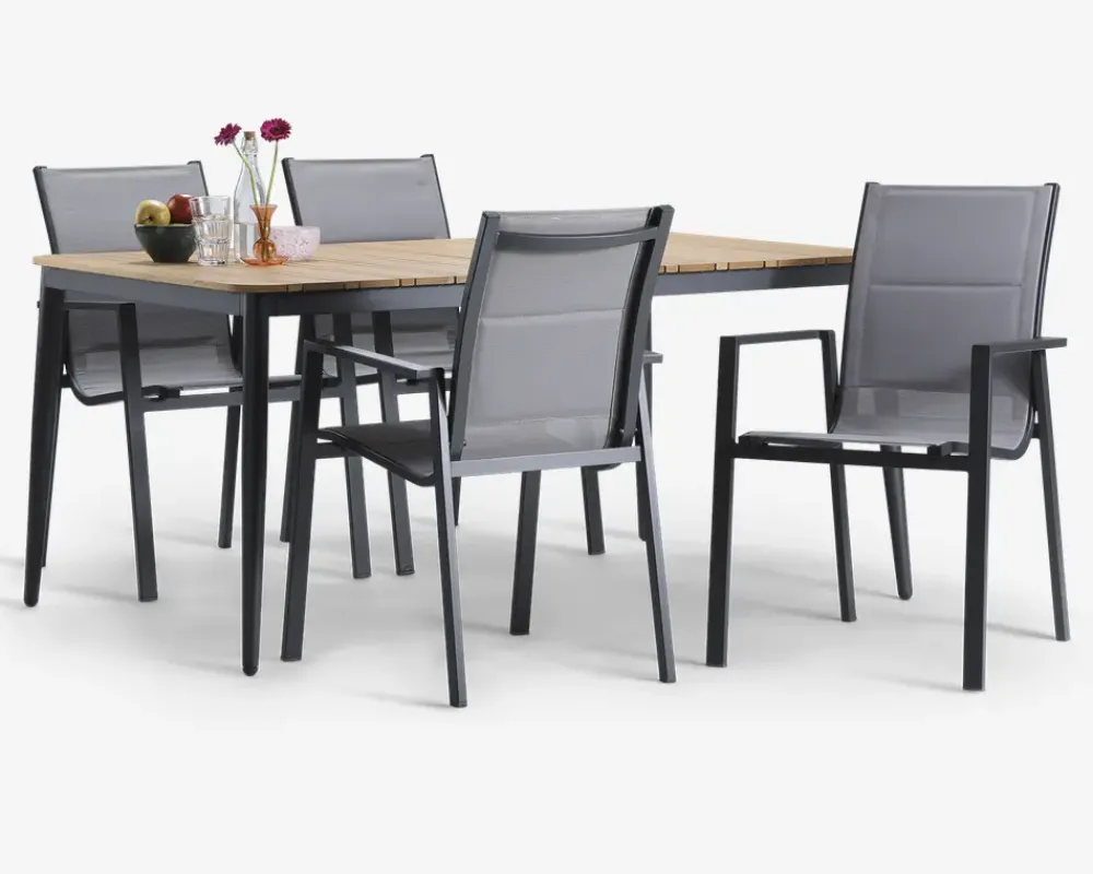 Best Daells Bolighus Havebord teak/aluminium 100x160 cm