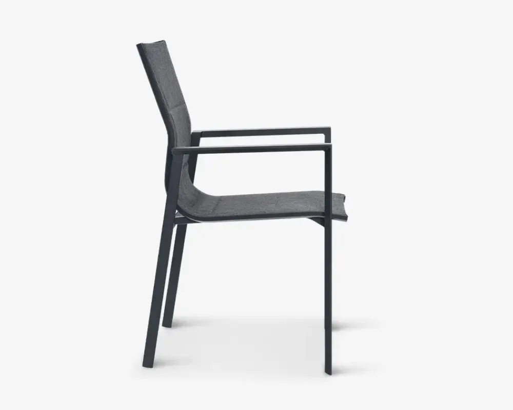 Hot Daells Bolighus Havestol i grå textiline/antracit stel