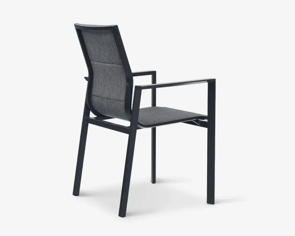 Hot Daells Bolighus Havestol i grå textiline/antracit stel