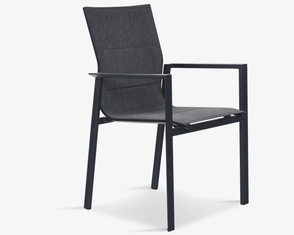 Daells Bolighus Havestol i sort textiline/sort stel