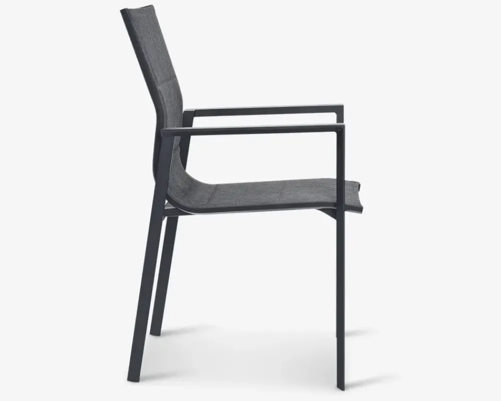 Daells Bolighus Havestol i sort textiline/sort stel