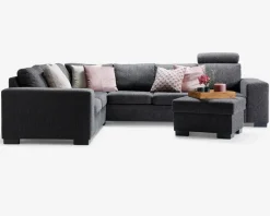 Clearance Daells Bolighus Hjørnesofa Darling Antracit