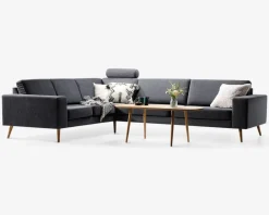 Daells Bolighus Hjørnesofa Sienna i gråt stof