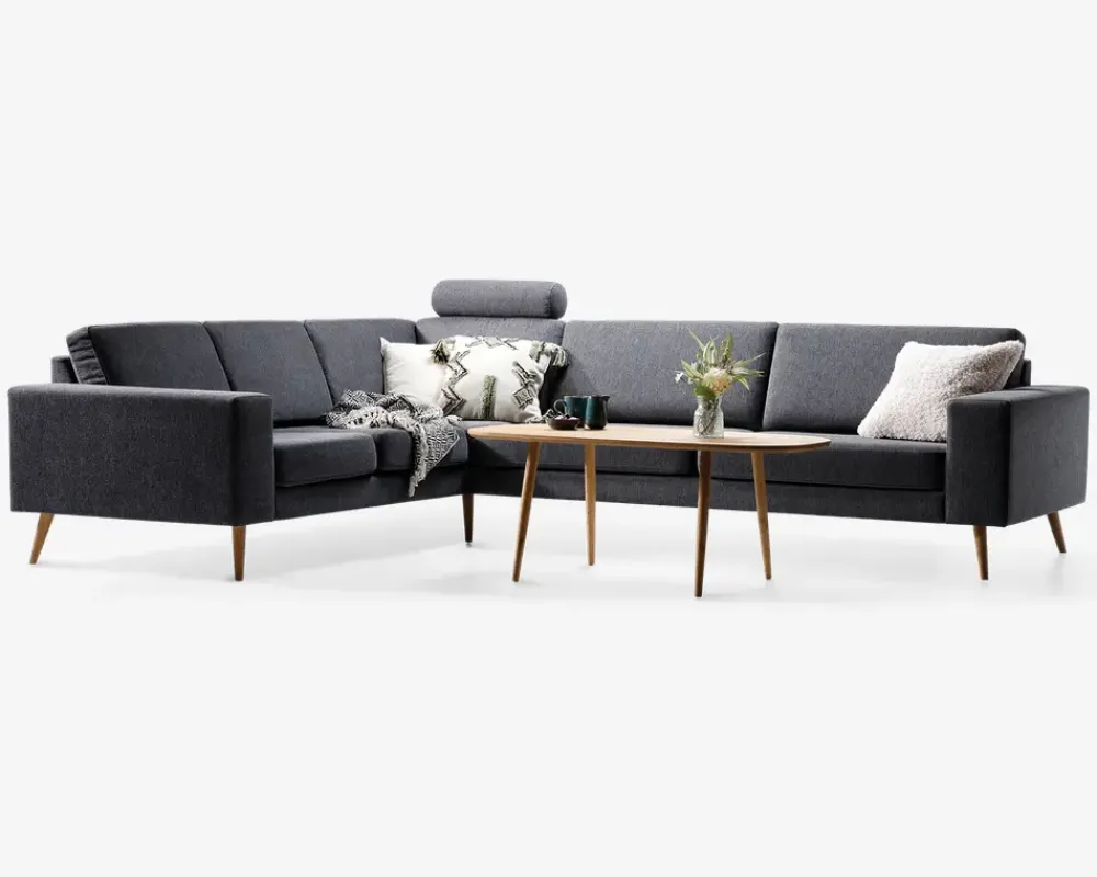 Daells Bolighus Hjørnesofa Sienna i gråt stof