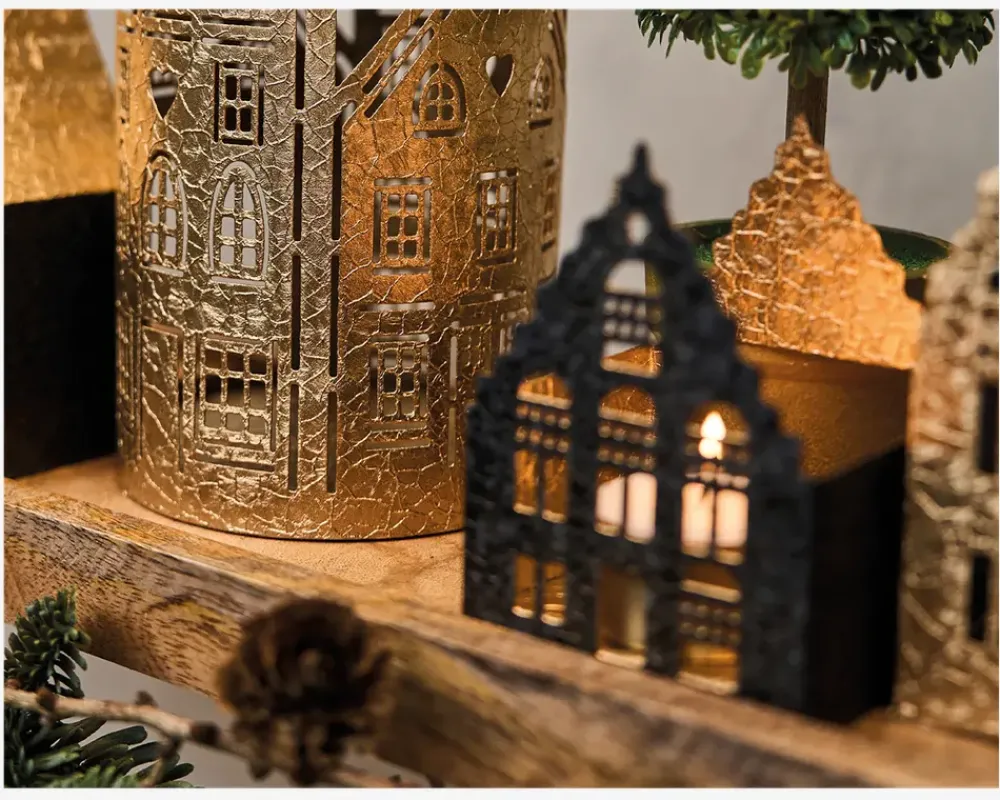 Discount Daells Bolighus Hus t/fyrfadslys metal 7x7x10 cm