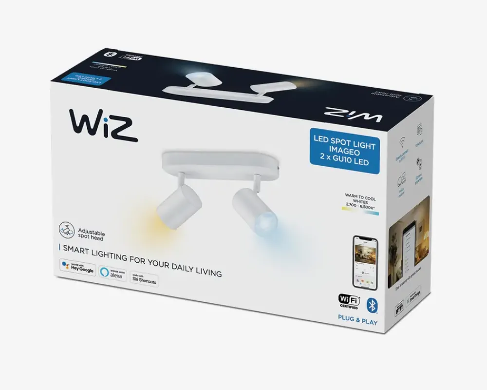 Clearance Daells Bolighus Imageo Wiz 2 Spot Hvid M. Hvid