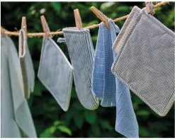 New Daells Bolighus Jul grillhandske grøn/hvid 19x31cm