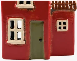 Online Daells Bolighus Keramikhus til lys rød H.20 cm