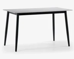 New Daells Bolighus Køkkenbord i hvid med sort stel 70 x 120 cm