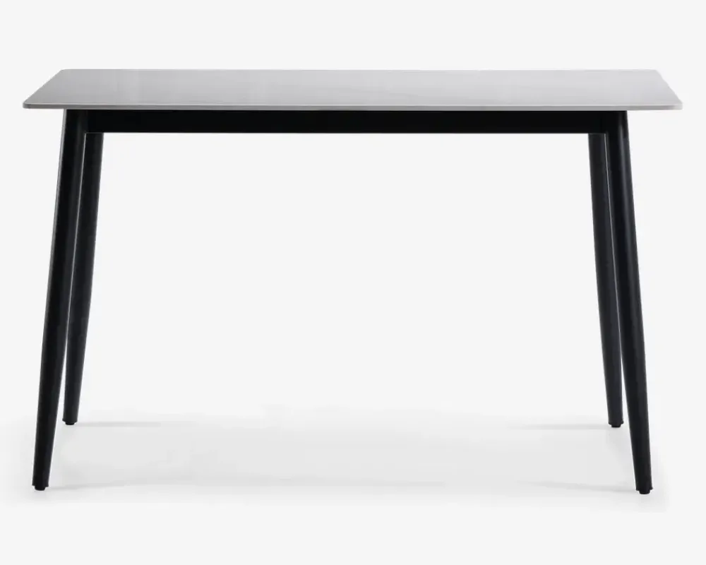 New Daells Bolighus Køkkenbord i hvid med sort stel 70 x 120 cm