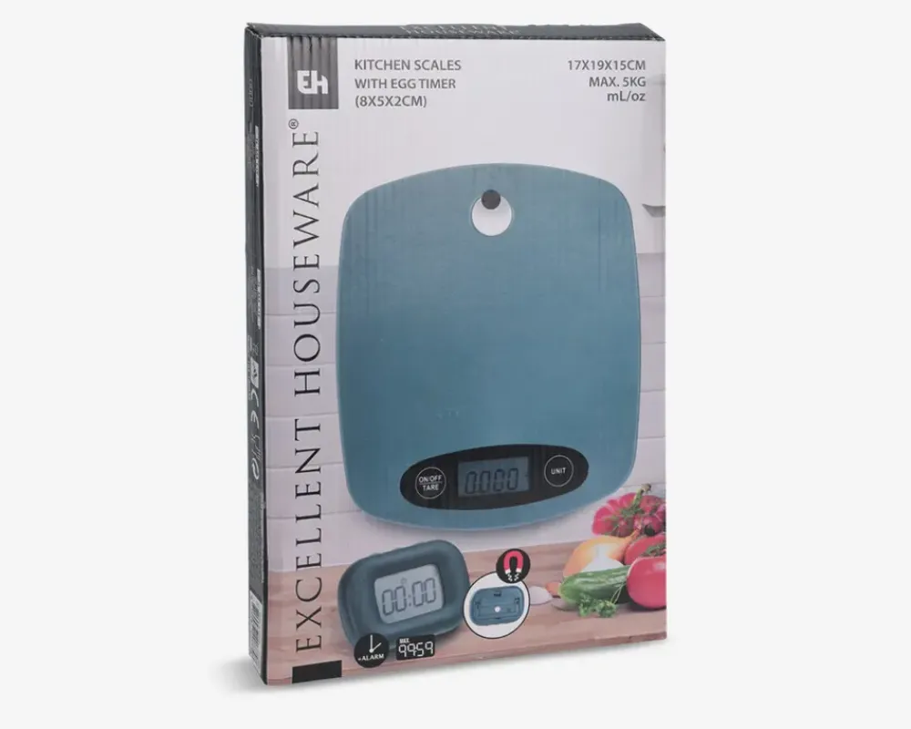 Clearance Daells Bolighus Køkkenvægt digital og æggeur ass