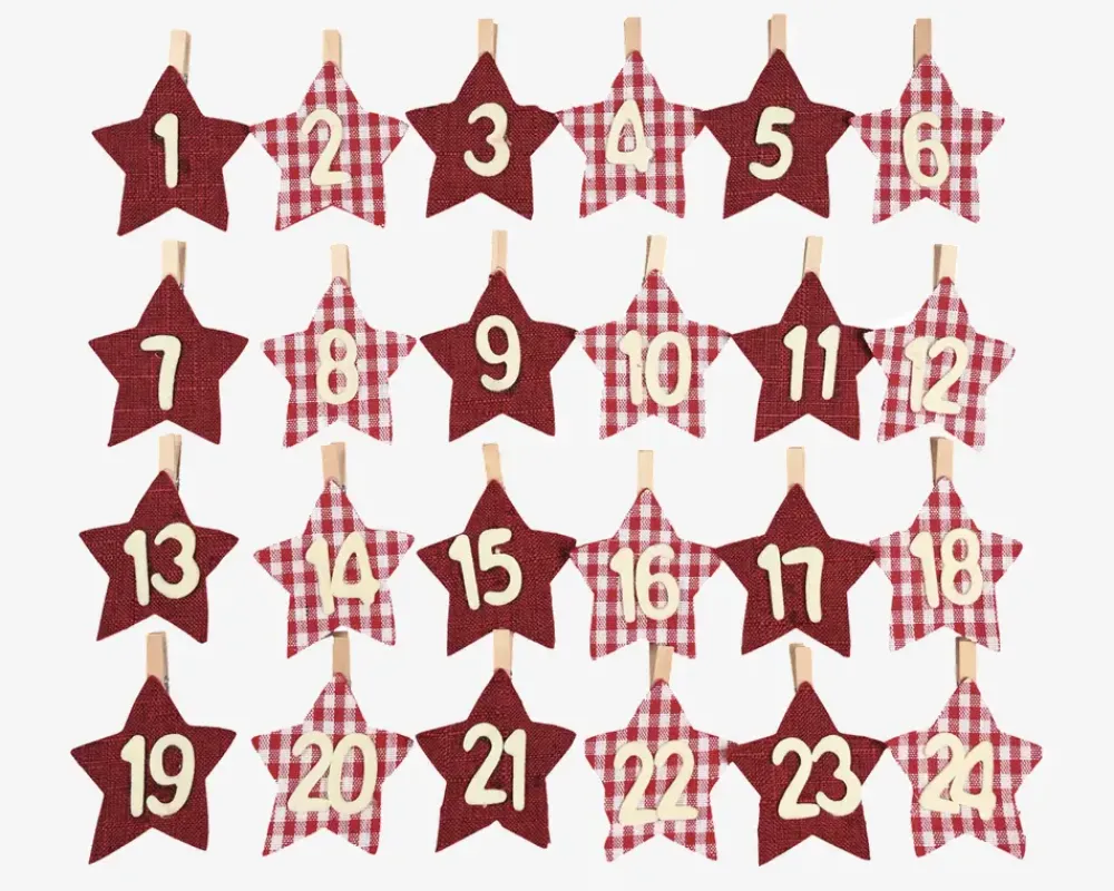 Sale Daells Bolighus Klemmer Til Pakkekalender Rød