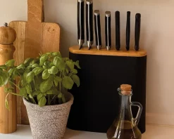 Hot Daells Bolighus Knivblok sort H.23,5 cm