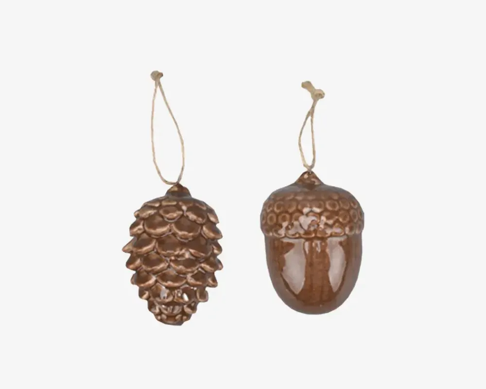 Outlet Daells Bolighus Kogle Ornament Ass. H.8,5cm Brun