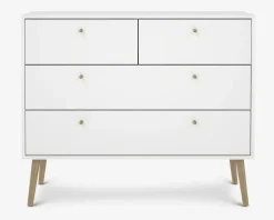 Online Daells Bolighus Kommode Bodo med 4 skuffer hvid