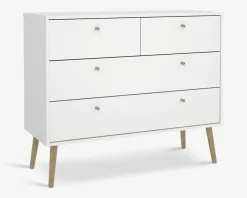 Online Daells Bolighus Kommode Bodo med 4 skuffer hvid