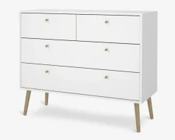 Online Daells Bolighus Kommode Bodo med 4 skuffer hvid