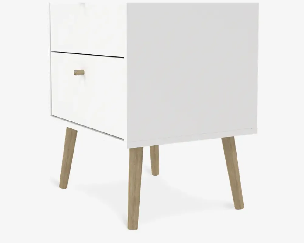 Online Daells Bolighus Kommode Bodo med 5 skuffer hvid