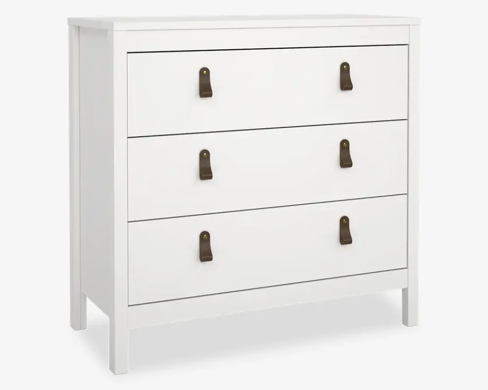 Daells Bolighus Kommode Madrid med 3 skuffer hvid