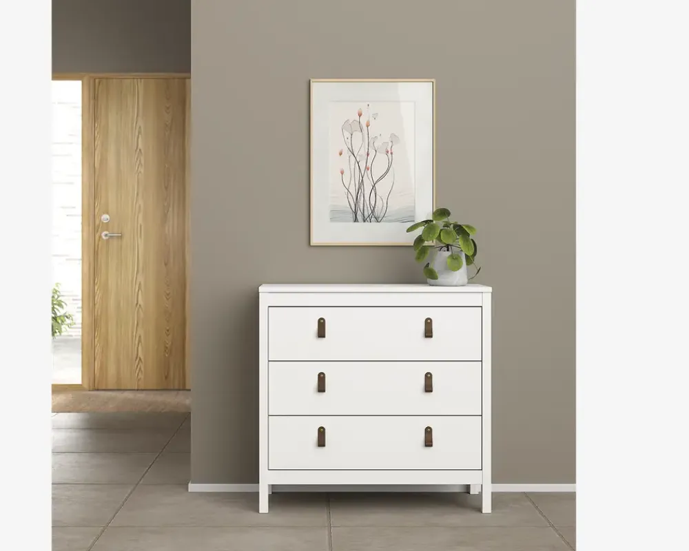 Daells Bolighus Kommode Madrid med 3 skuffer hvid