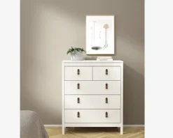 Outlet Daells Bolighus Kommode Madrid med 5 skuffer hvid