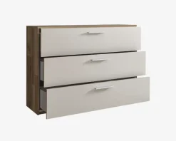 Daells Bolighus Kommode med 3 skuffer i champagne/eg