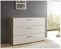 Daells Bolighus Kommode med 3 skuffer i champagne/eg