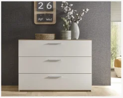 Daells Bolighus Kommode med 3 skuffer i champagne/eg