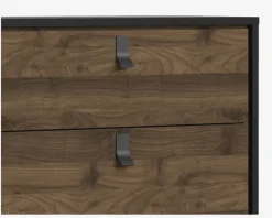 Online Daells Bolighus Kommode Ry m. 6 skuffer Sort/Valnød