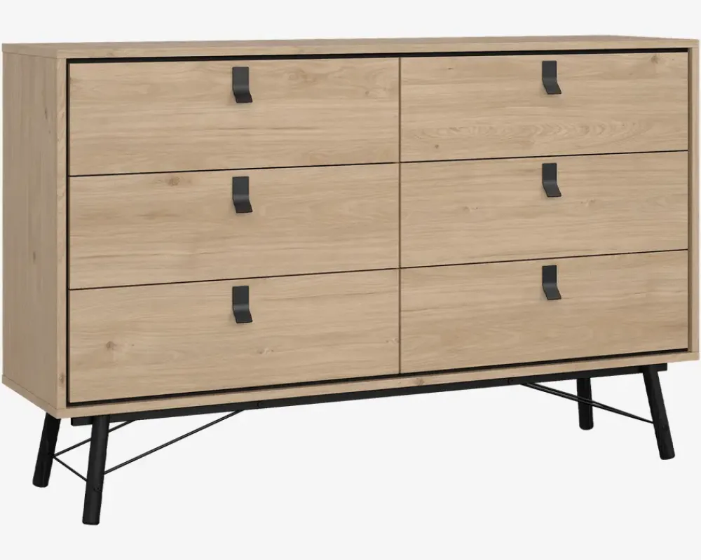 Outlet Daells Bolighus Kommode Ry m. 6 skuffer Eg