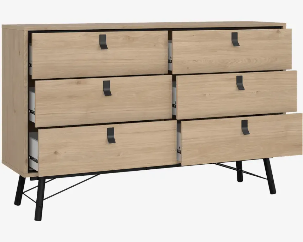 Outlet Daells Bolighus Kommode Ry m. 6 skuffer Eg