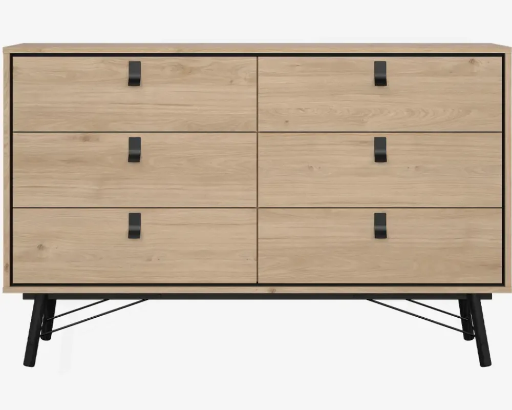 Outlet Daells Bolighus Kommode Ry m. 6 skuffer Eg