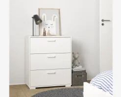 Best Daells Bolighus Kommode Sofia hvid med 3 skuffer