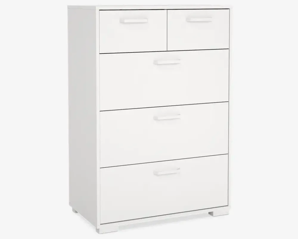 New Daells Bolighus Kommode Sofia hvid med 5 skuffer