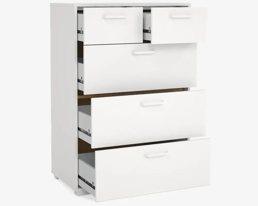 New Daells Bolighus Kommode Sofia hvid med 5 skuffer