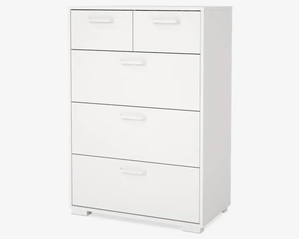 New Daells Bolighus Kommode Sofia hvid med 5 skuffer