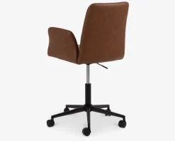 Clearance Daells Bolighus Kontorstol cognac kunstlæder