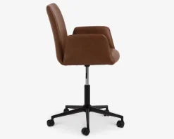 Clearance Daells Bolighus Kontorstol cognac kunstlæder