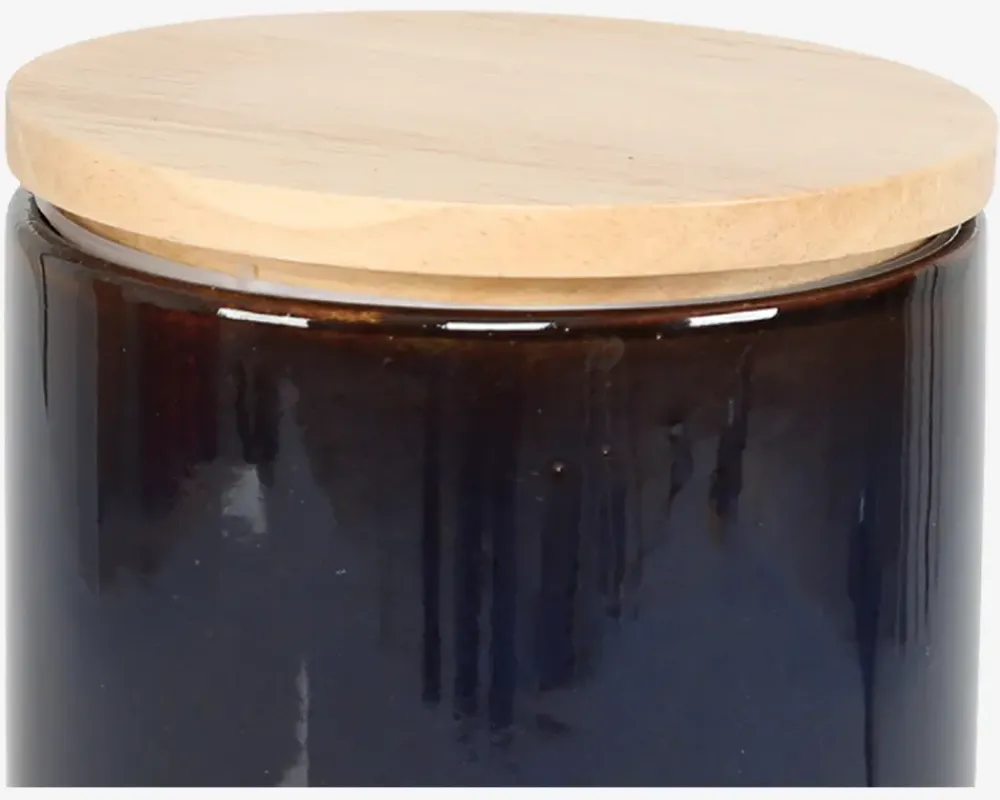 Daells Bolighus Krukke M. Trælåg H.15 cm Blå