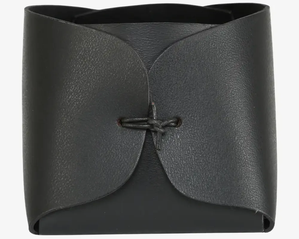 New Daells Bolighus Kurv Bøffellæder Sort 15x15x15 cm