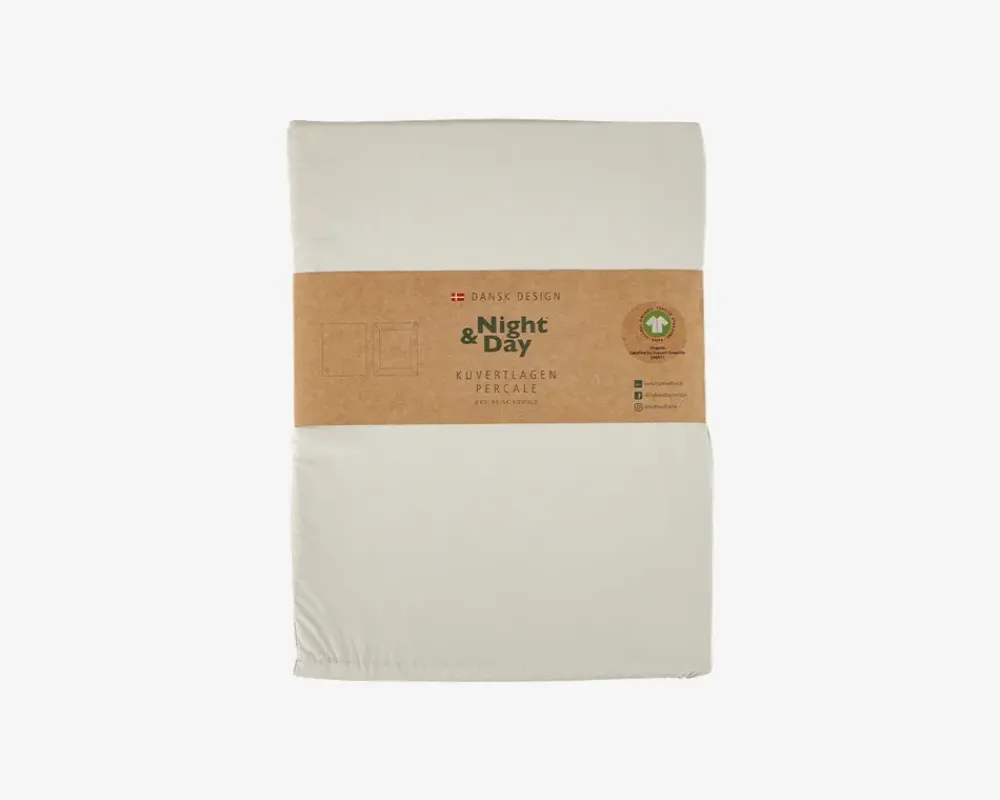 Online Daells Bolighus Kuvertlagen Percale 90x200 cm Sand