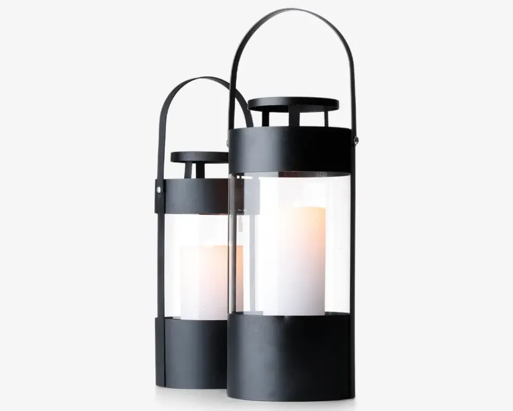 Outlet Daells Bolighus Lanterne Cylinder Sort H.32 cm