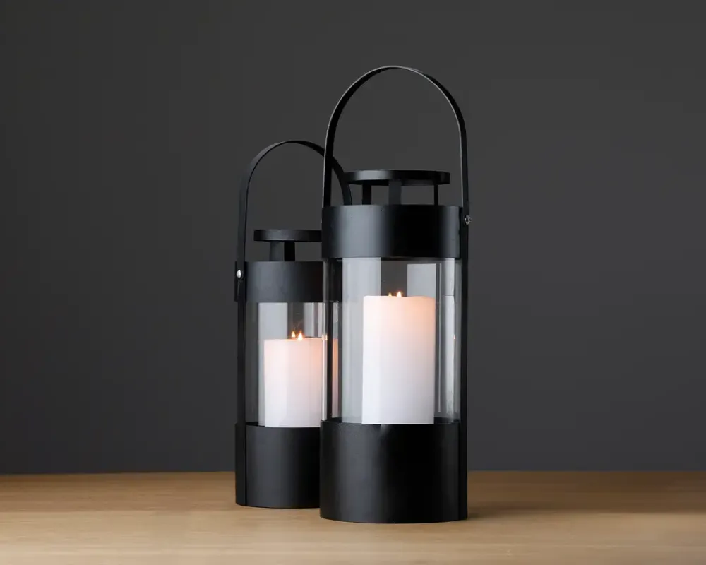 Outlet Daells Bolighus Lanterne Cylinder Sort H.32 cm