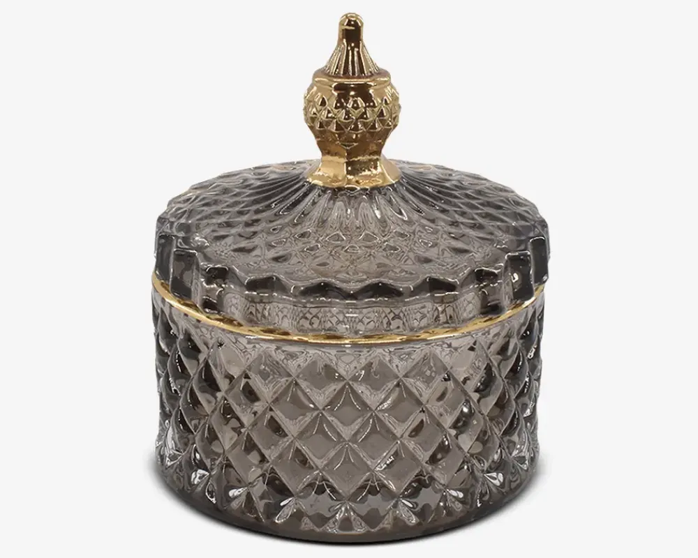 Discount Daells Bolighus Liva Krukke med låg grå H.10 cm